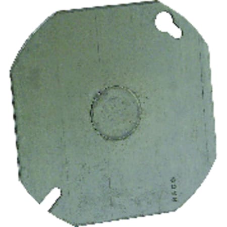 Raco Electrical Box Cover, Octagon, Steel, KO Centered, Flat Cover 8724-5